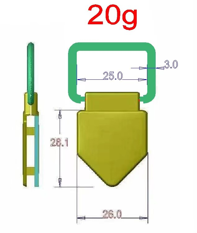 1" Pentagon Anchors - Screw back | Pack of Four