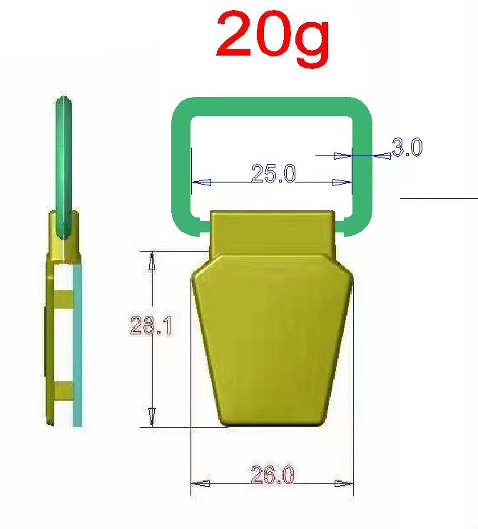 1" Trapezoid Anchors - Screw back | Pack of Four