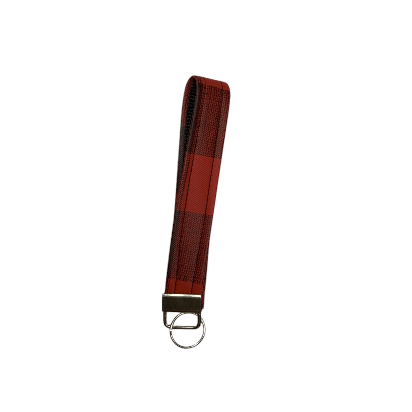 Red Plaid Key Fob