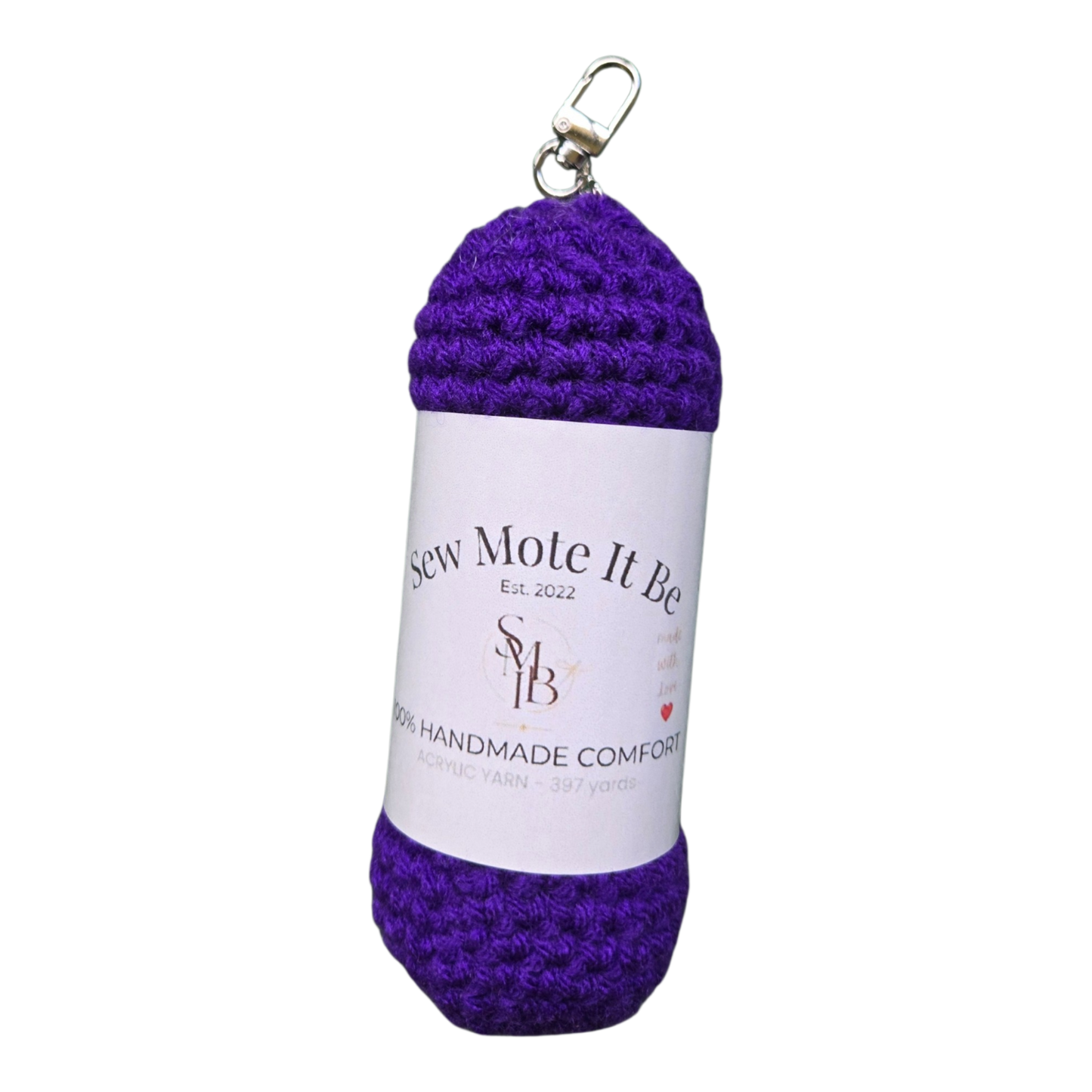 Crochet Skein of Yarn Bag Charm