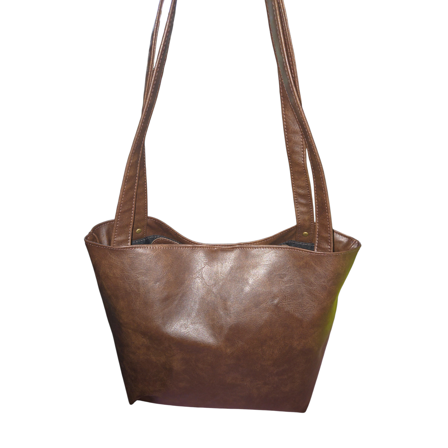 Amaya Tote – Brown Faux Leather