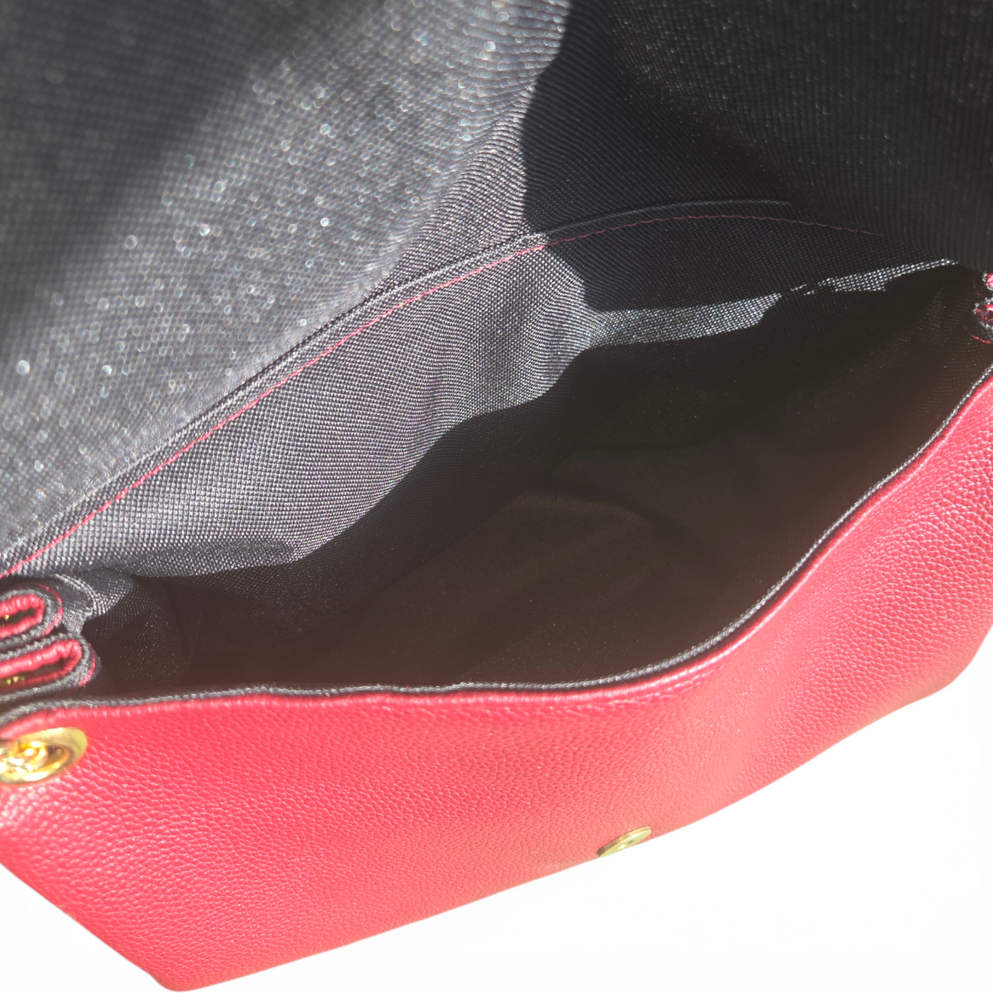 Saida Flap Bag - Oxblood Faux Leather